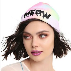 Meow Dripping Neon Hat Beanie